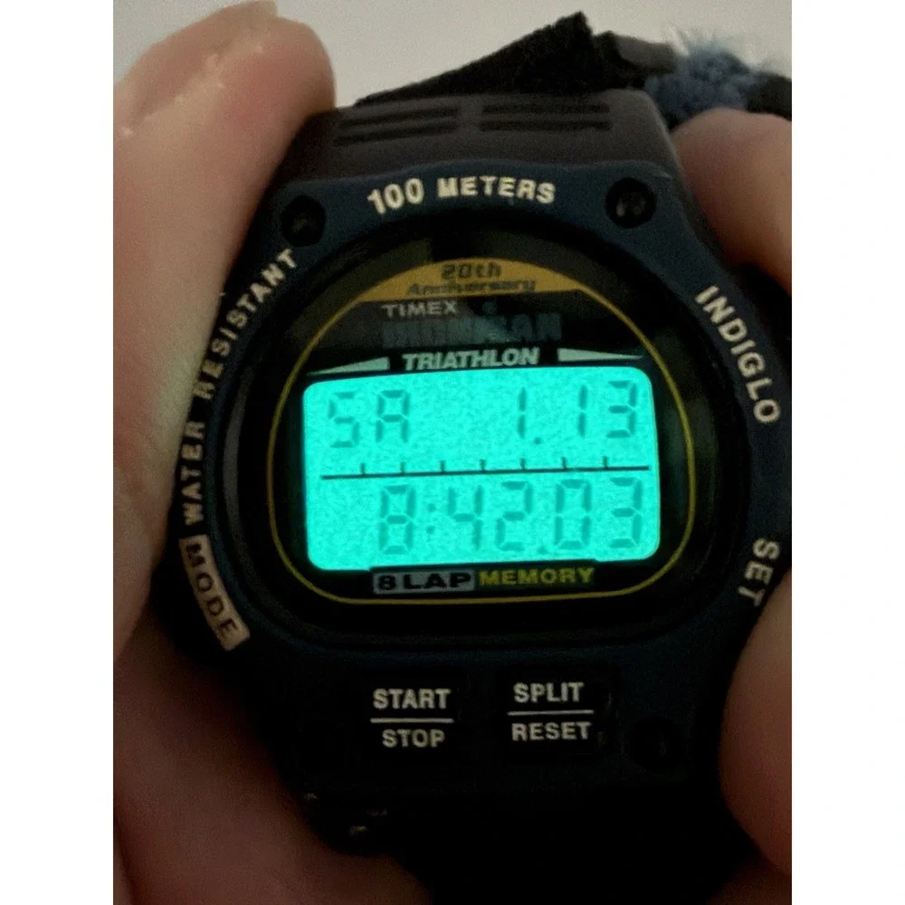 Timex Ironman Triathlon 20th‎ Anniversary 1998 New Battery Ladies Watch 33MM 7